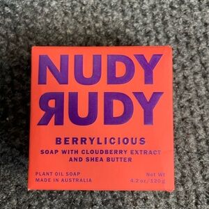 Nudy Rudy Berrylicious Bar Soap with Cloudberry Extract Shea Butter NEW